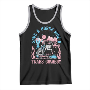 Save A Horse Ride A Trans Cowboy Tank Top Transgender Trans Pride LGBTQ TS10 Black Athletic Heather Print Your Wear