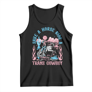 Save A Horse Ride A Trans Cowboy Tank Top Transgender Trans Pride LGBTQ TS10 Black Print Your Wear
