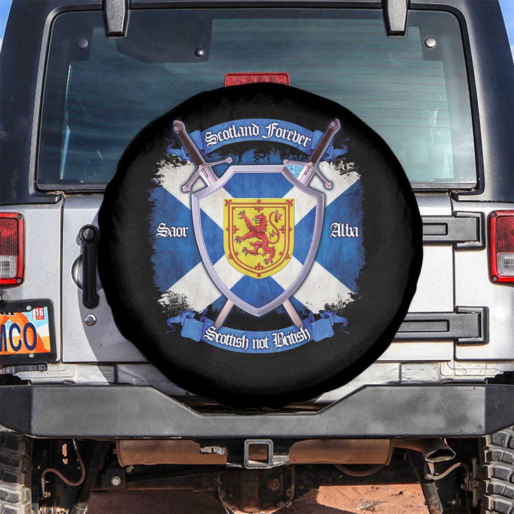 Scotland Forever Saor Alba Scottish Not British Spare Tire Cover Scottish Pride TS11 No hole Black Print Your Wear