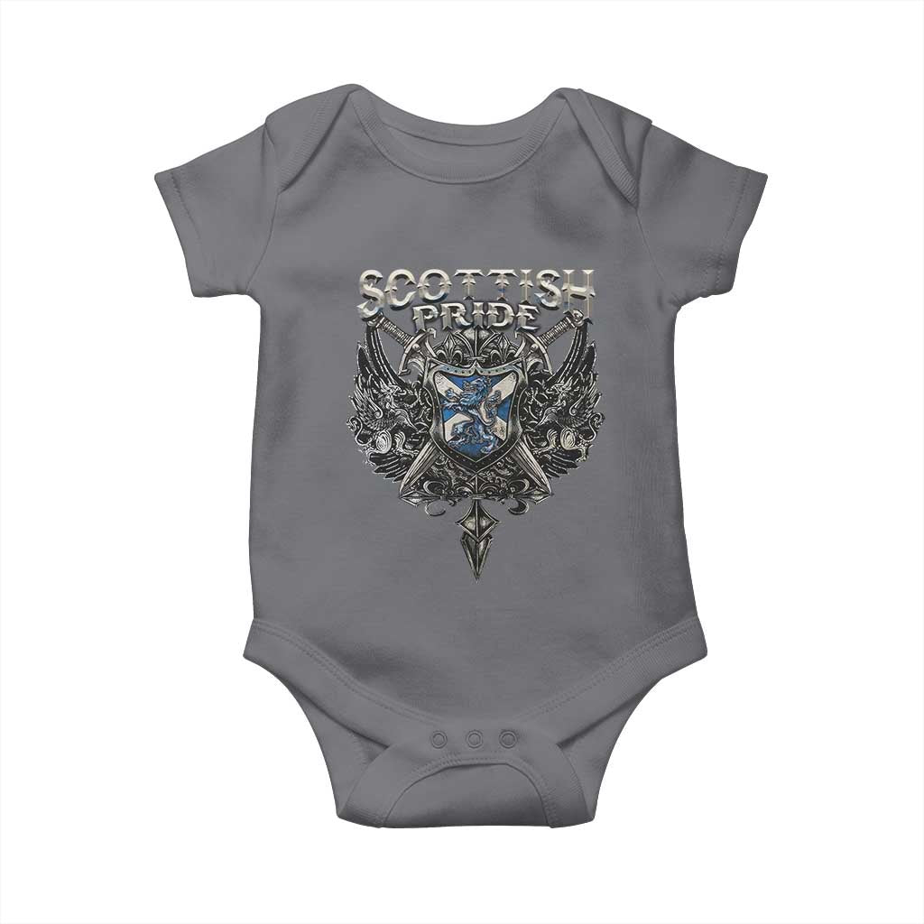 Scottish Pride Celtic Scotland Lion Rampant Baby Onesie TS11 Charcoal Print Your Wear