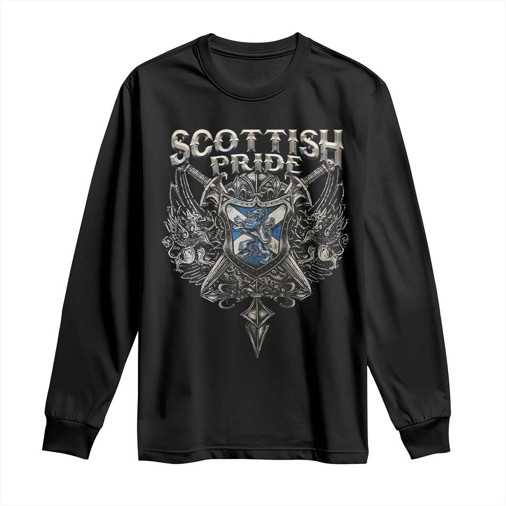 Scottish Pride Celtic Scotland Lion Rampant Long Sleeve Shirt TS11 Black Print Your Wear