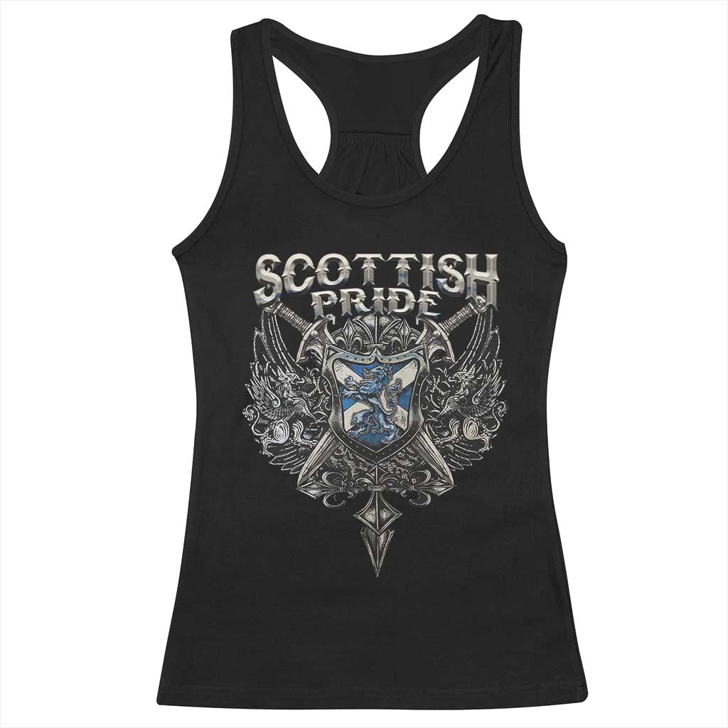 Scottish Pride Celtic Scotland Lion Rampant Racerback Tank Top TS11 Black Print Your Wear