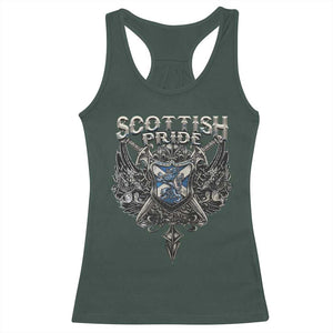 Scottish Pride Celtic Scotland Lion Rampant Racerback Tank Top TS11 Dark Forest Green Print Your Wear