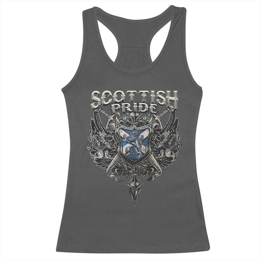 Scottish Pride Celtic Scotland Lion Rampant Racerback Tank Top TS11 Dark Heather Print Your Wear