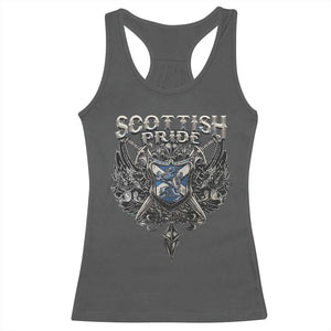 Scottish Pride Celtic Scotland Lion Rampant Racerback Tank Top TS11 Dark Heather Print Your Wear