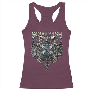 Scottish Pride Celtic Scotland Lion Rampant Racerback Tank Top TS11 Maroon Print Your Wear