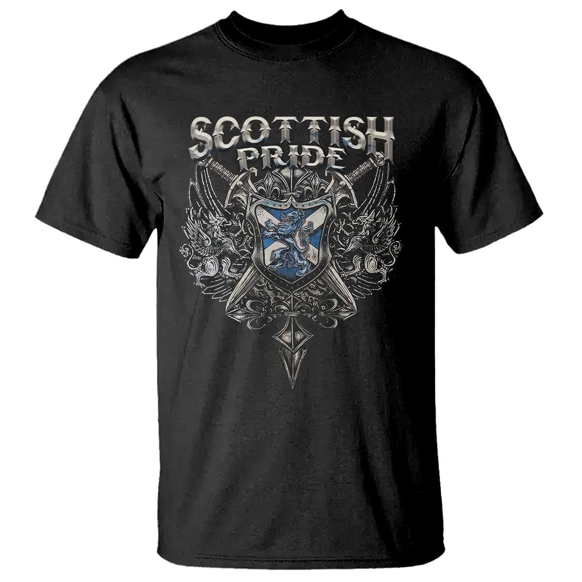 Scottish Pride Celtic Scotland Lion Rampant T Shirt TS11 Black Print Your Wear