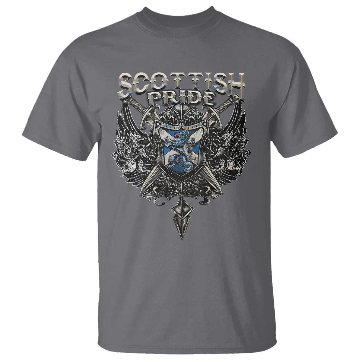 Scottish Pride Celtic Scotland Lion Rampant T Shirt TS11 Charcoal Print Your Wear