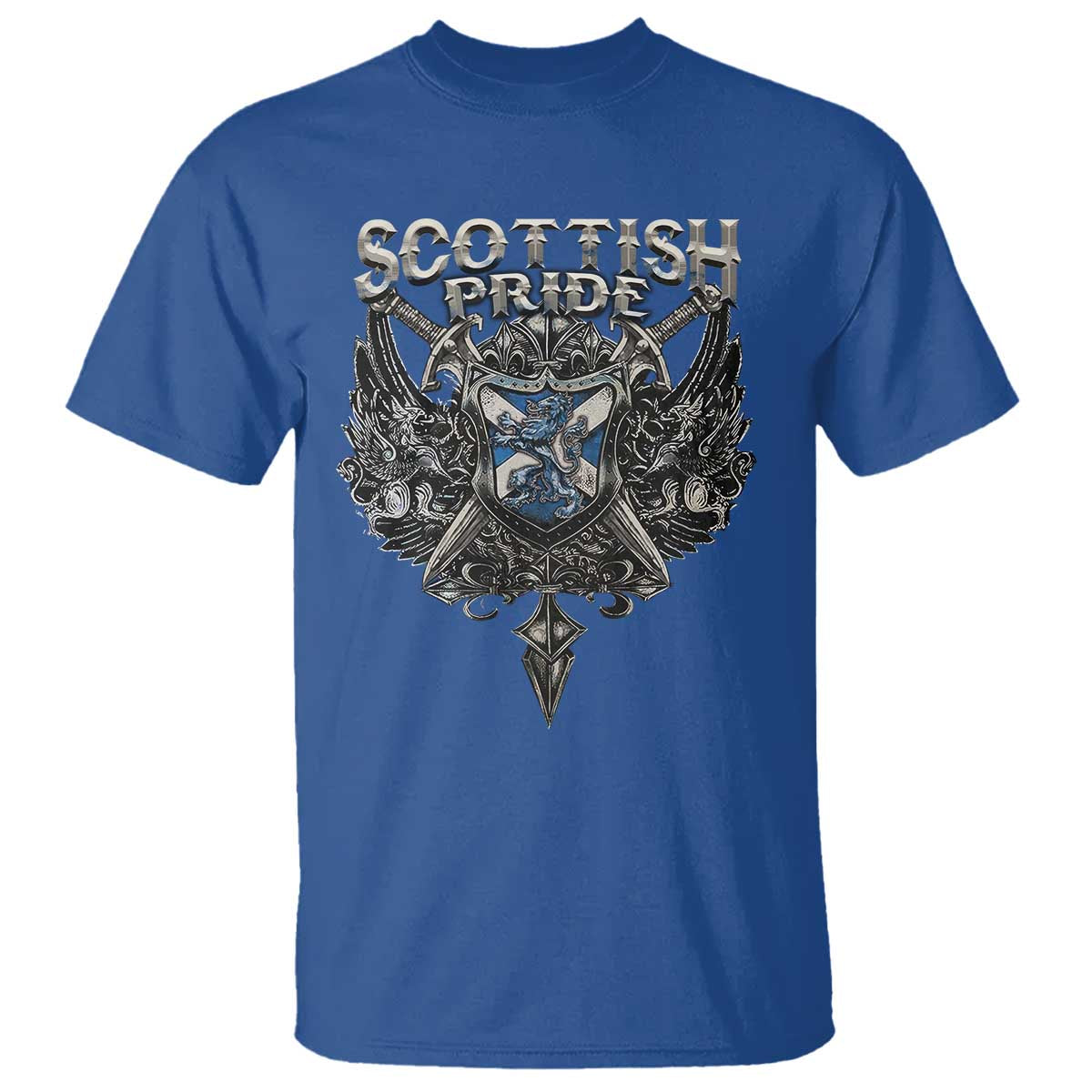 Scottish Pride Celtic Scotland Lion Rampant T Shirt TS11 Royal Blue Print Your Wear