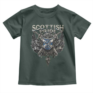 Scottish Pride Celtic Scotland Lion Rampant Toddler T Shirt TS11 Dark Forest Green Print Your Wear
