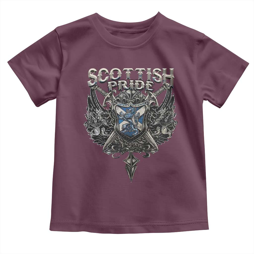 Scottish Pride Celtic Scotland Lion Rampant Toddler T Shirt TS11 Maroon Print Your Wear