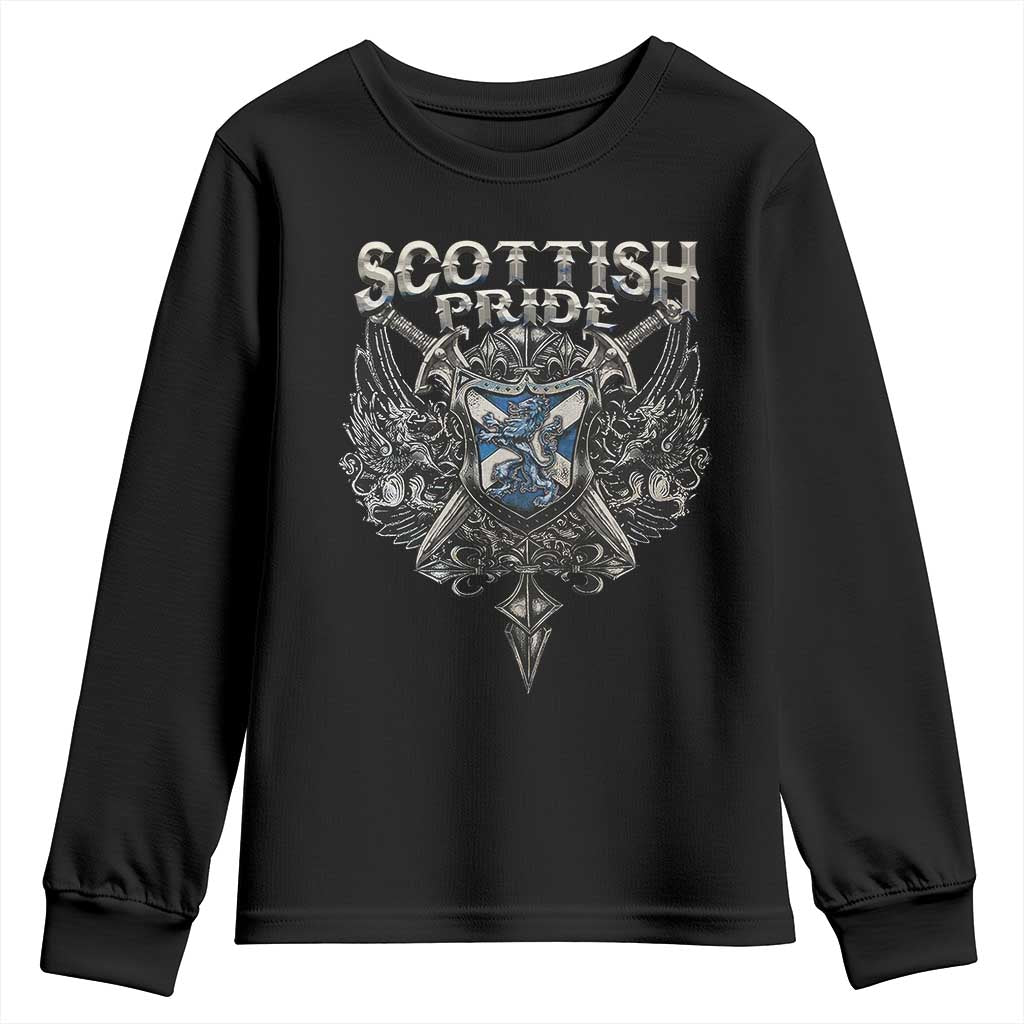 Scottish Pride Celtic Scotland Lion Rampant Youth Sweatshirt TS11 Black Print Your Wear