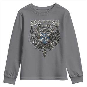 Scottish Pride Celtic Scotland Lion Rampant Youth Sweatshirt TS11 Charcoal Print Your Wear