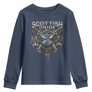 Scottish Pride Celtic Scotland Lion Rampant Youth Sweatshirt TS11 Navy Print Your Wear