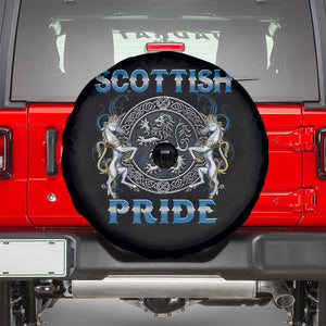 Scottish Pride Spare Tire Cover Lion Rampant Unicorns Scottish Flag TS11 Black Print Your Wear