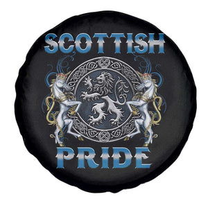 Scottish Pride Spare Tire Cover Lion Rampant Unicorns Scottish Flag TS11 Print Your Wear