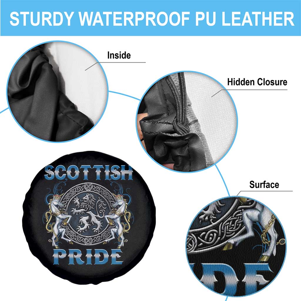 Scottish Pride Spare Tire Cover Lion Rampant Unicorns Scottish Flag TS11 Print Your Wear