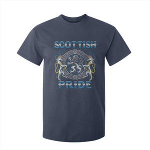 Scottish Pride T Shirt For Kid Lion Rampant Unicorns Scottish Flag TS11 Navy Print Your Wear