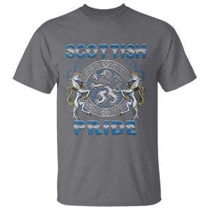 Scottish Pride T Shirt Lion Rampant Unicorns Scottish Flag TS11 Charcoal Print Your Wear