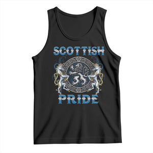 Scottish Pride Tank Top Lion Rampant Unicorns Scottish Flag TS11 Black Print Your Wear