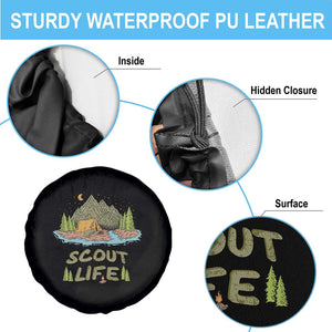 Scout Camping Spare Tire Cover Scout Camping Life Hiking Camping Outdoors Troop Leader TS02 Print Your Wear