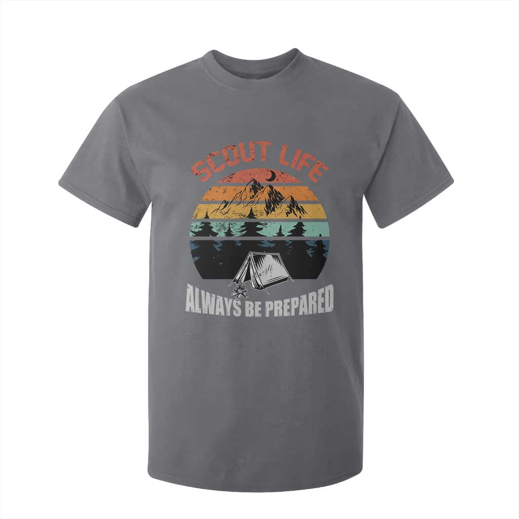 Scout Camping T Shirt For Kid Scout Camping Always Be Prepared Hiking Camping Outdoors Troop Leader TS02 Charcoal Print Your Wear
