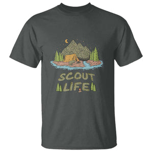 Scout Camping T Shirt Scout Camping Life Hiking Camping Outdoors Troop Leader TS02 Dark Heather Print Your Wear