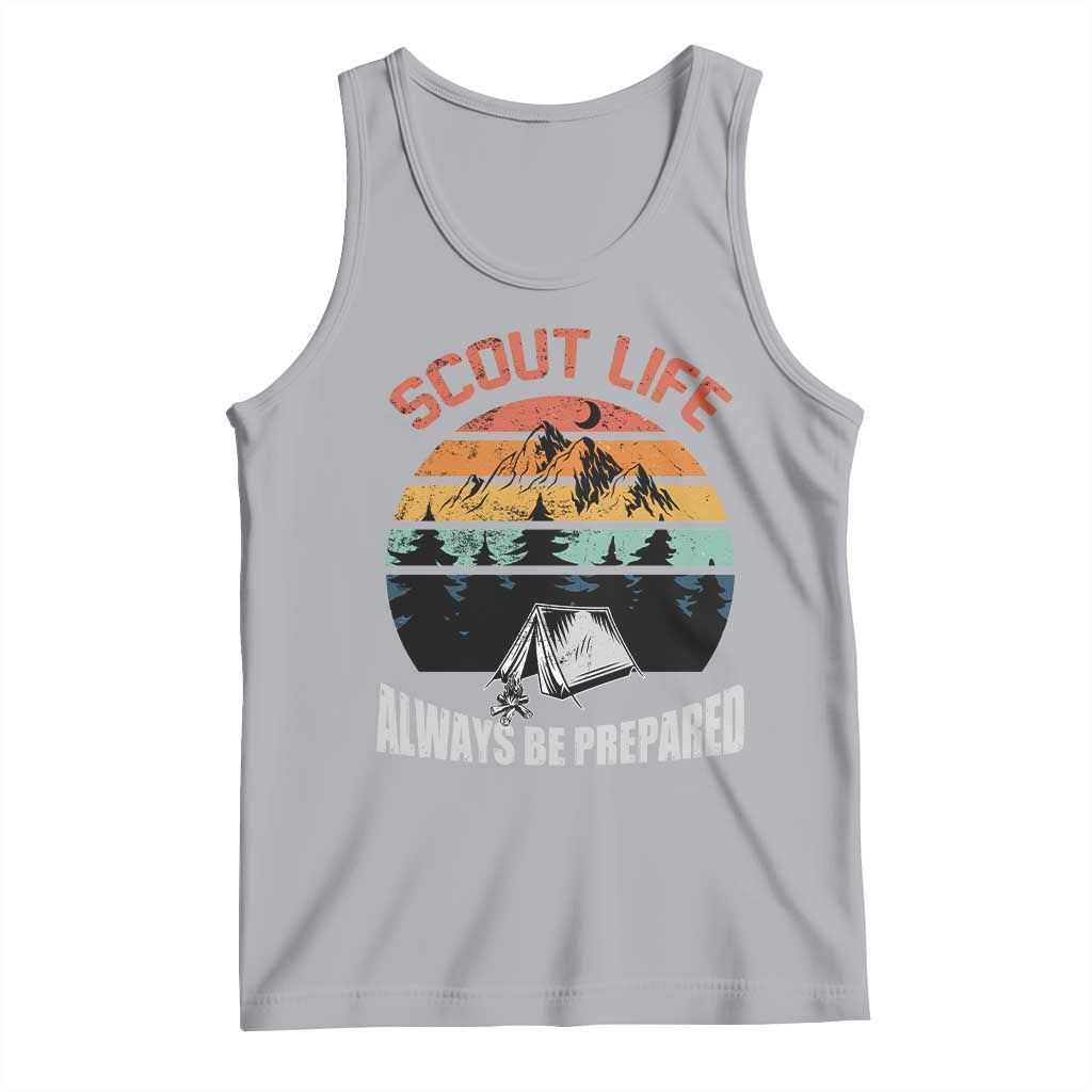 Scout Camping Tank Top Scout Camping Always Be Prepared Hiking Camping Outdoors Troop Leader TS02 Athletic Heather Print Your Wear