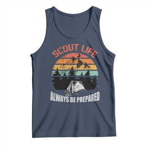 Scout Camping Tank Top Scout Camping Always Be Prepared Hiking Camping Outdoors Troop Leader TS02 Navy Print Your Wear