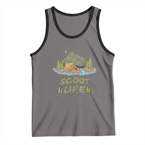 Scout Camping Tank Top Scout Camping Life Hiking Camping Outdoors Troop Leader TS02 Deep Heather Black Print Your Wear