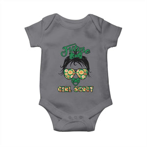 Scout Girl Cookie Dealer Baby Onesie Troop Leader Kidlife Little Bun TS02 Charcoal Print Your Wear