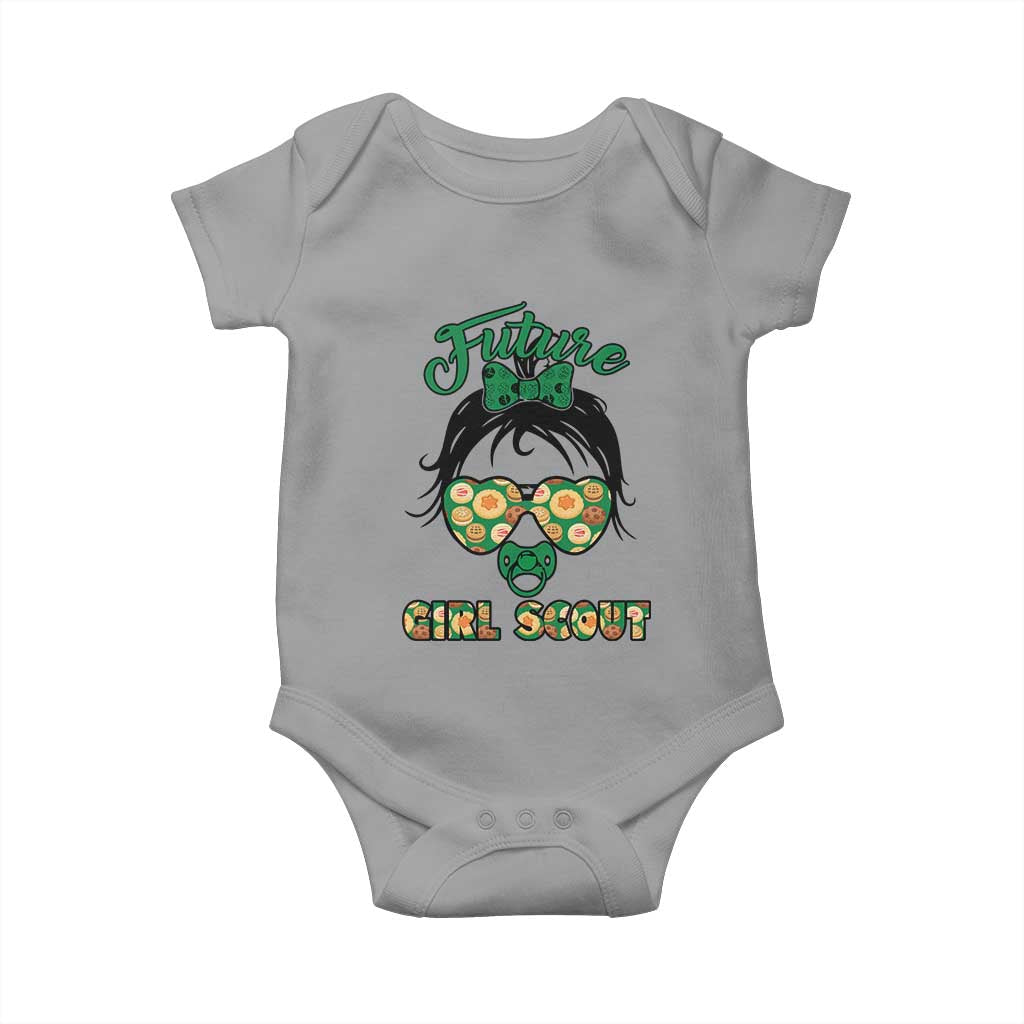 Scout Girl Cookie Dealer Baby Onesie Troop Leader Kidlife Little Bun TS02 Sport Gray Print Your Wear
