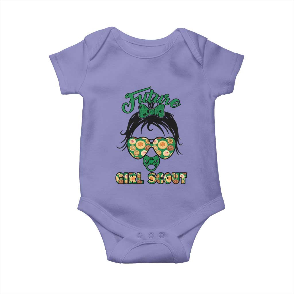 Scout Girl Cookie Dealer Baby Onesie Troop Leader Kidlife Little Bun TS02 Violet Print Your Wear