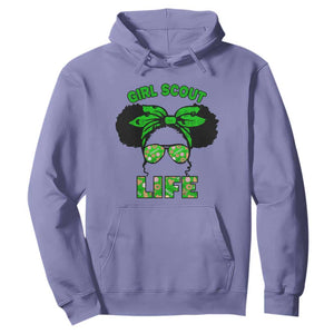 Scout Girl Cookie Dealer Hoodie Troop Leader Little Messy Bun TS02 Violet Print Your Wear
