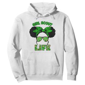 Scout Girl Cookie Dealer Hoodie Troop Leader Little Messy Bun TS02 White Print Your Wear