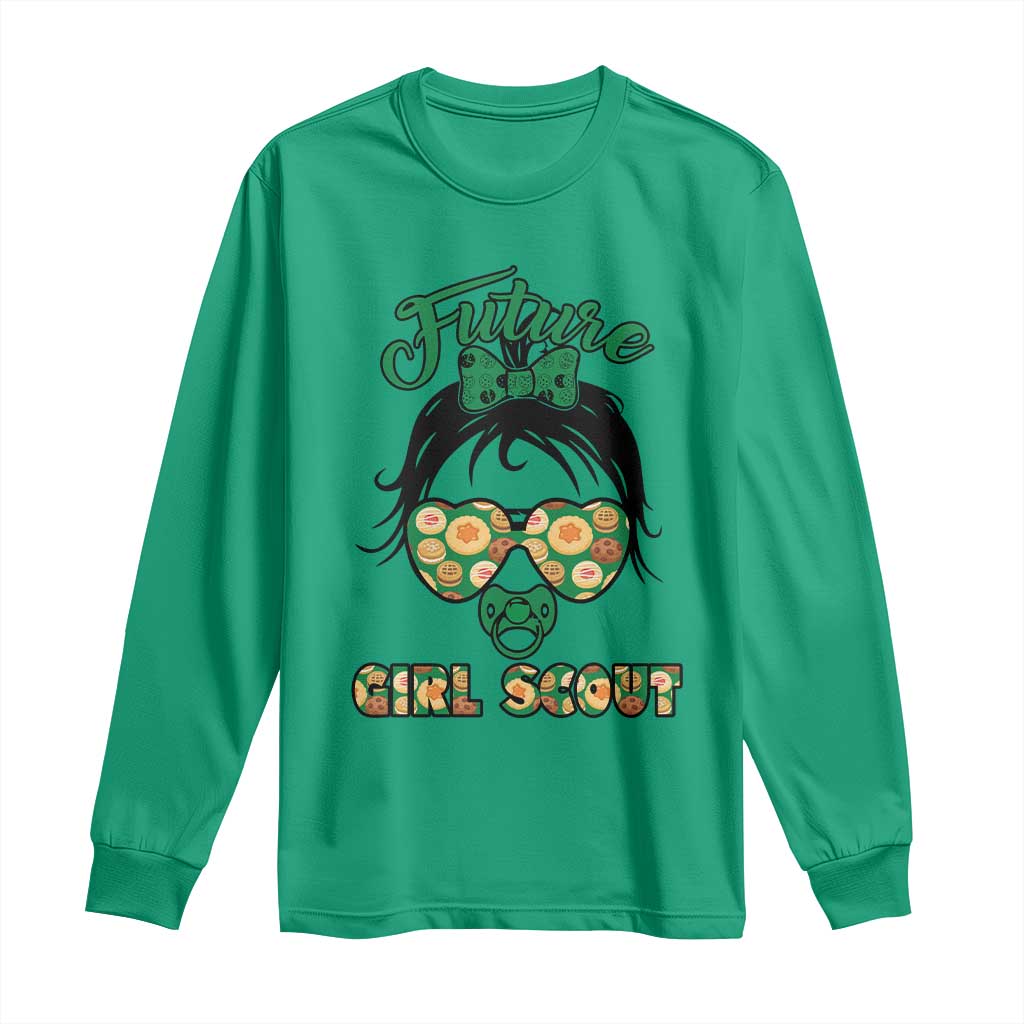 Scout Girl Cookie Dealer Long Sleeve Shirt Troop Leader Kidlife Little Bun TS02 Irish Green Print Your Wear