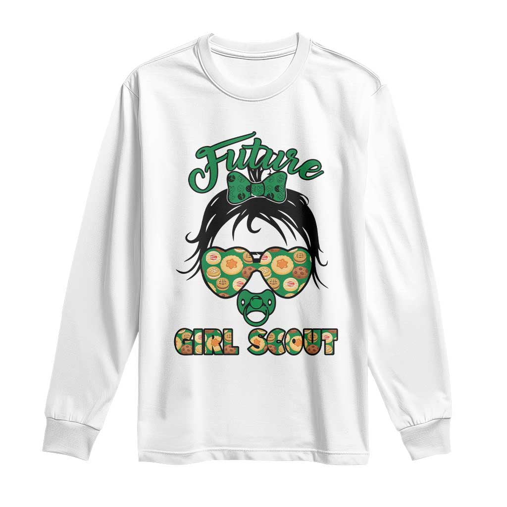 Scout Girl Cookie Dealer Long Sleeve Shirt Troop Leader Kidlife Little Bun TS02 White Print Your Wear