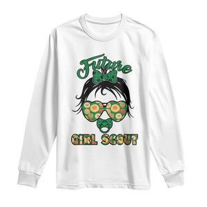 Scout Girl Cookie Dealer Long Sleeve Shirt Troop Leader Kidlife Little Bun TS02 White Print Your Wear