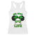 Scout Girl Cookie Dealer Racerback Tank Top Troop Leader Little Messy Bun TS02 White Print Your Wear