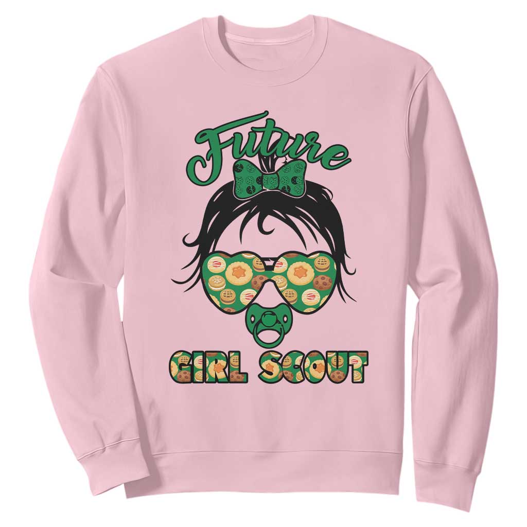 Scout Girl Cookie Dealer Sweatshirt Troop Leader Kidlife Little Bun TS02 Light Pink Print Your Wear