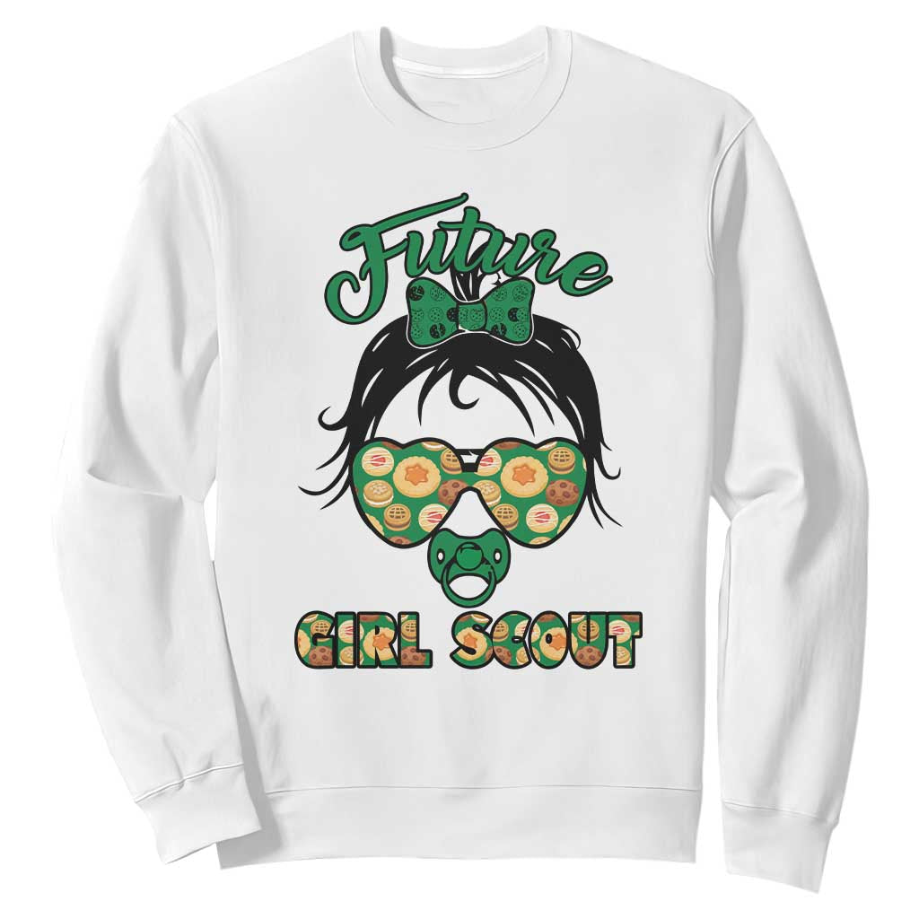 Scout Girl Cookie Dealer Sweatshirt Troop Leader Kidlife Little Bun TS02 White Print Your Wear