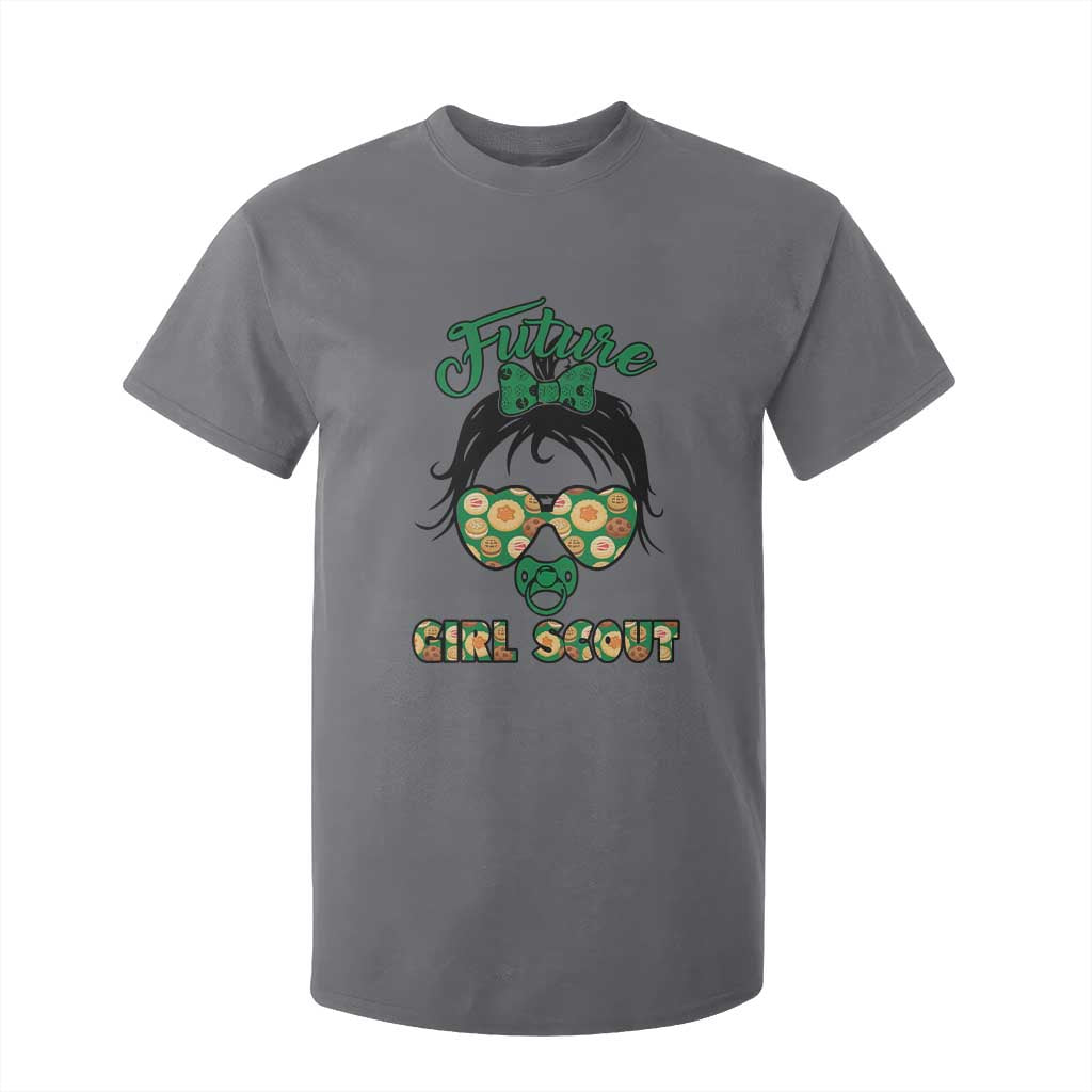 Scout Girl Cookie Dealer T Shirt For Kid Troop Leader Kidlife Little Bun TS02 Charcoal Print Your Wear