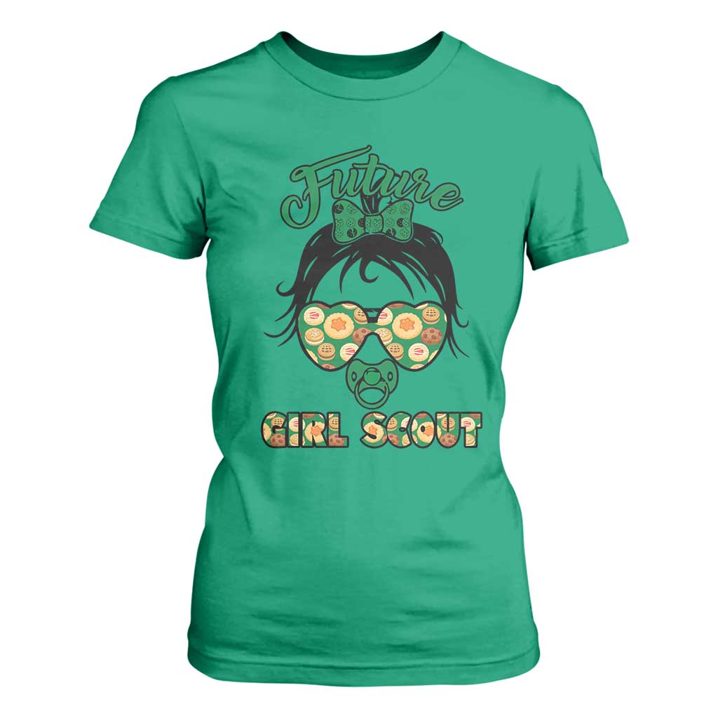 Scout Girl Cookie Dealer T Shirt For Women Troop Leader Kidlife Little Bun TS02 Irish Green Print Your Wear