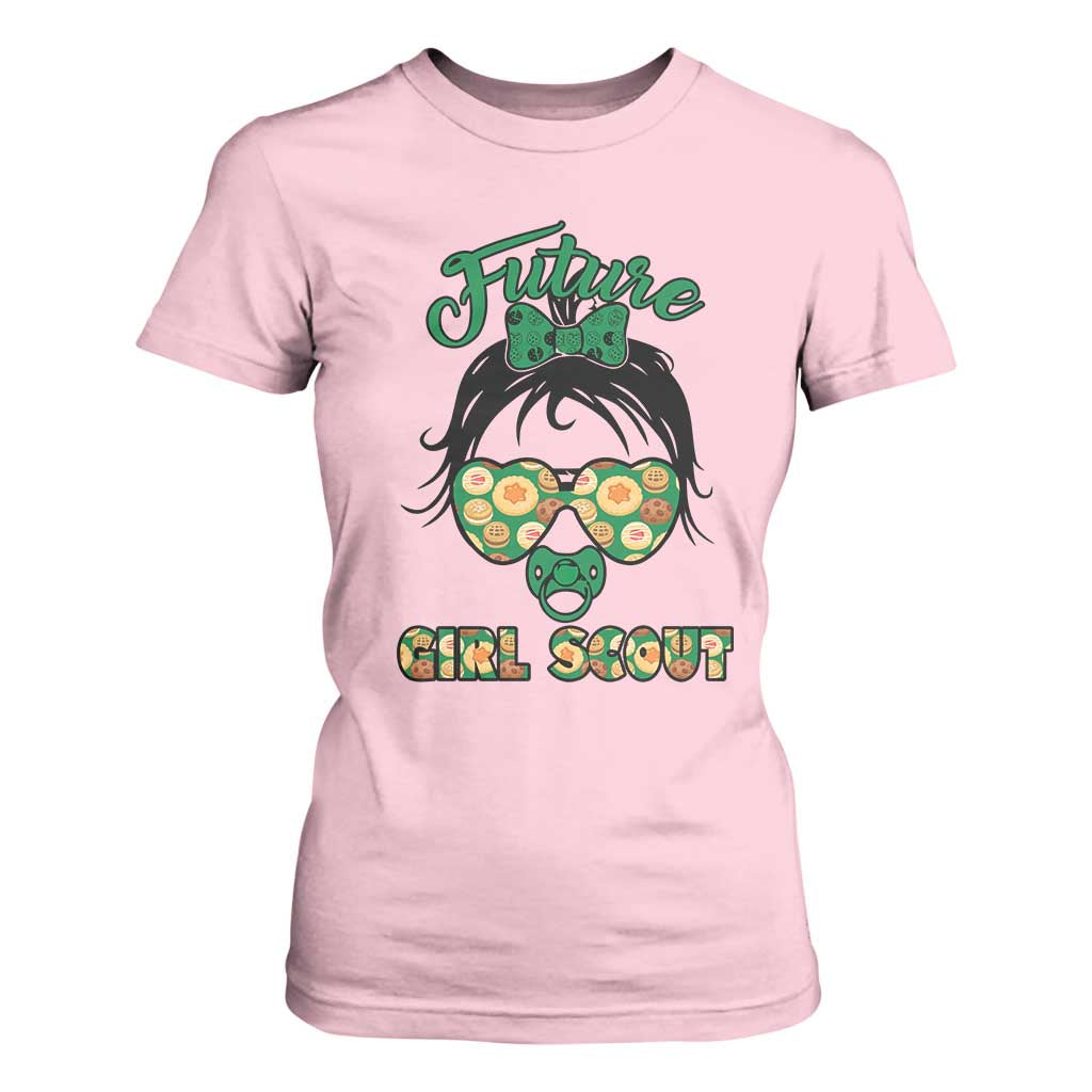 Scout Girl Cookie Dealer T Shirt For Women Troop Leader Kidlife Little Bun TS02 Light Pink Print Your Wear