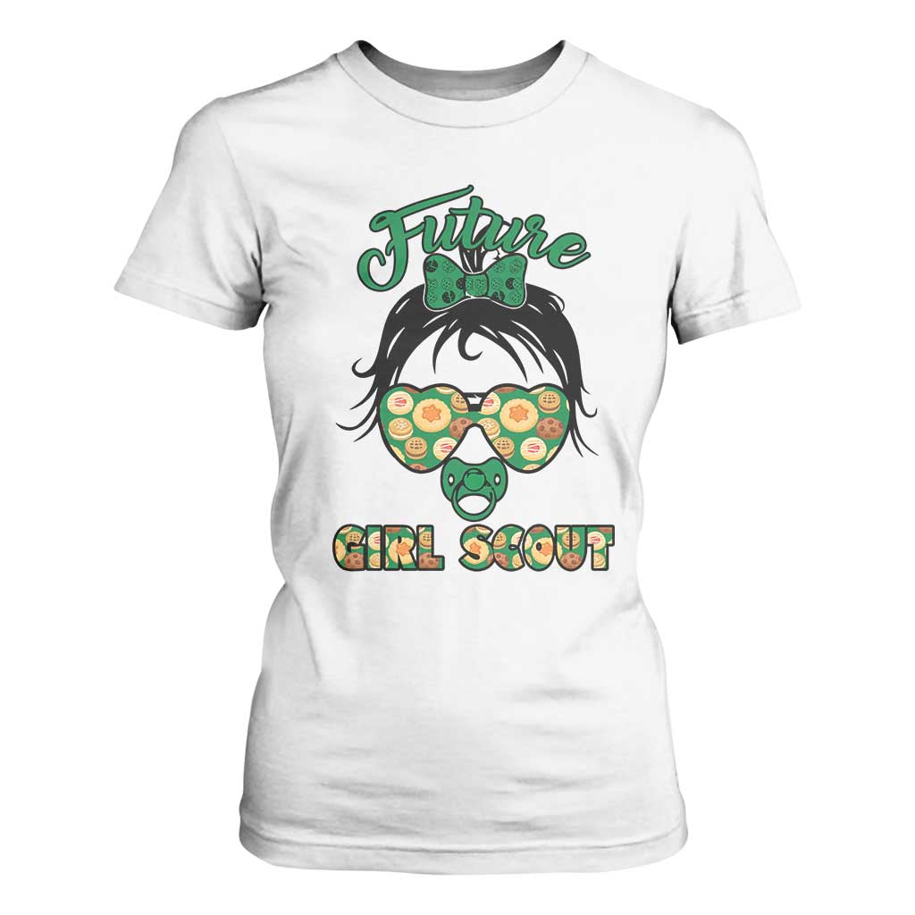 Scout Girl Cookie Dealer T Shirt For Women Troop Leader Kidlife Little Bun TS02 White Print Your Wear