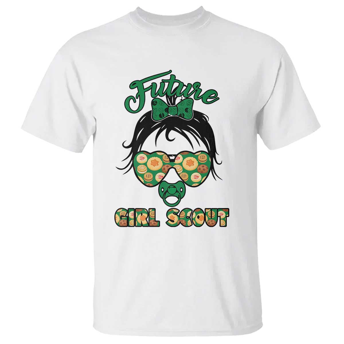 Scout Girl Cookie Dealer T Shirt Troop Leader Kidlife Little Bun TS02 White Print Your Wear