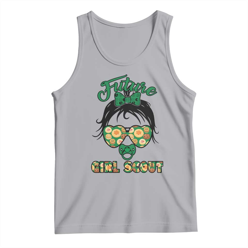 Scout Girl Cookie Dealer Tank Top Troop Leader Kidlife Little Bun TS02 Athletic Heather Print Your Wear