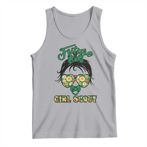 Scout Girl Cookie Dealer Tank Top Troop Leader Kidlife Little Bun TS02 Athletic Heather Print Your Wear