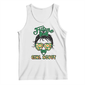 Scout Girl Cookie Dealer Tank Top Troop Leader Kidlife Little Bun TS02 White Print Your Wear