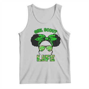 Scout Girl Cookie Dealer Tank Top Troop Leader Little Messy Bun TS02 Ash Print Your Wear